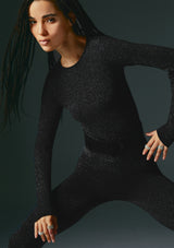 METALLIC TOP LONG SLEEVES