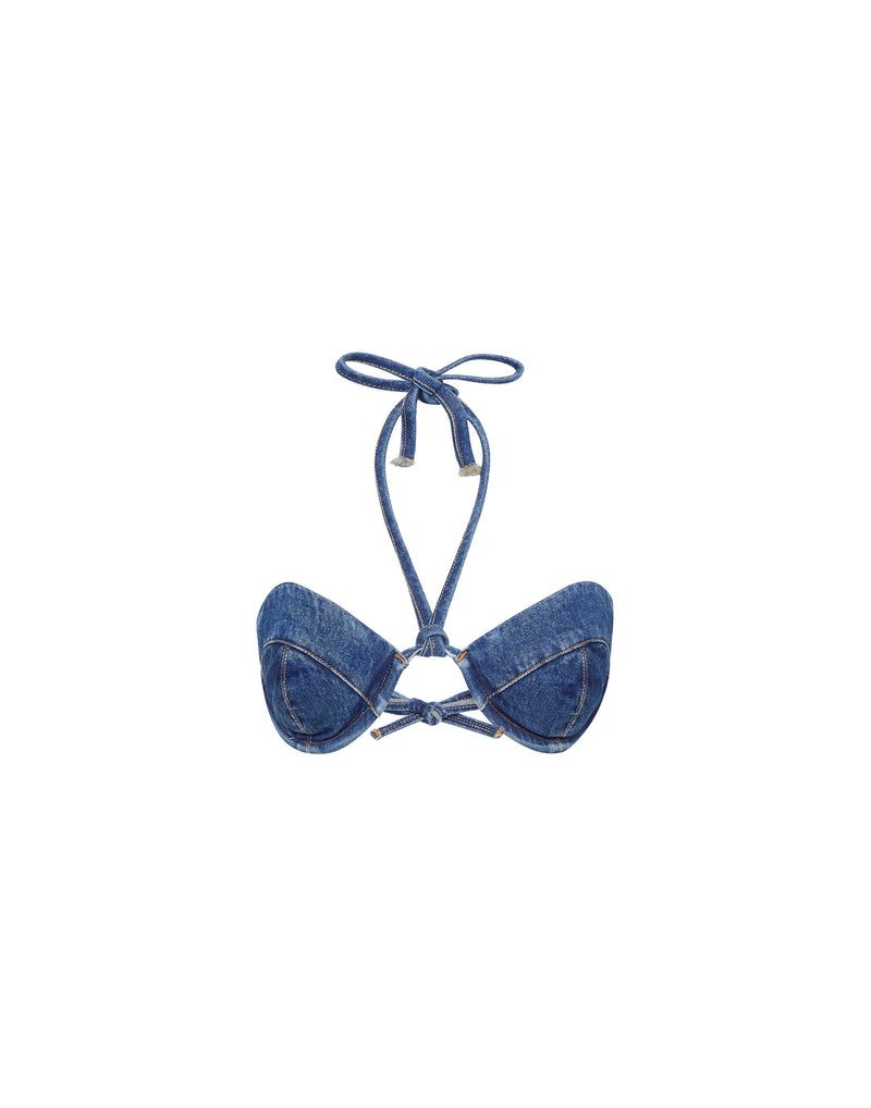 CAMELIA DENIM BRA